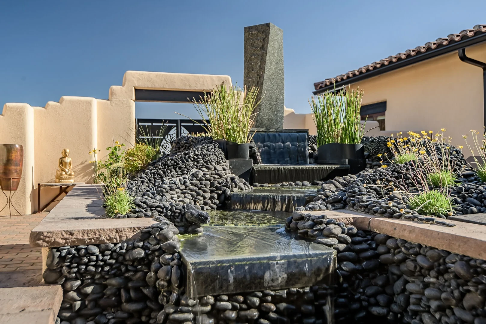 water feature at Sedona Arizona vacation rental