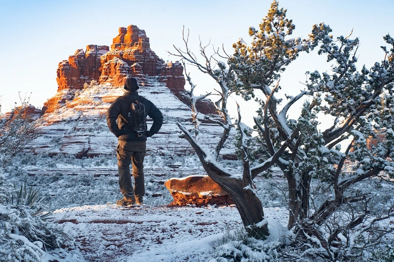 snowy mountain in Sedona Arizona