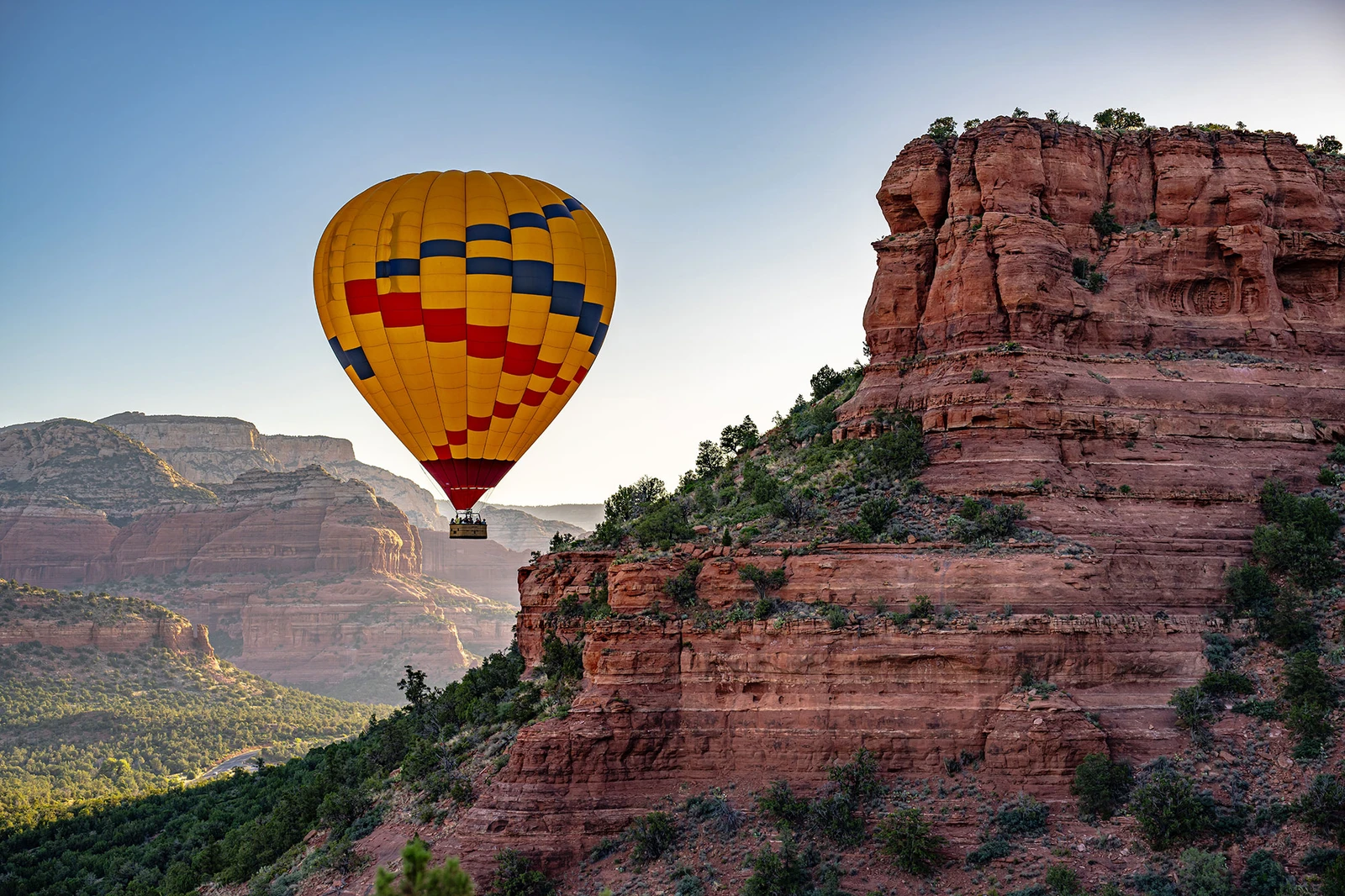 hot air balloon in sedona